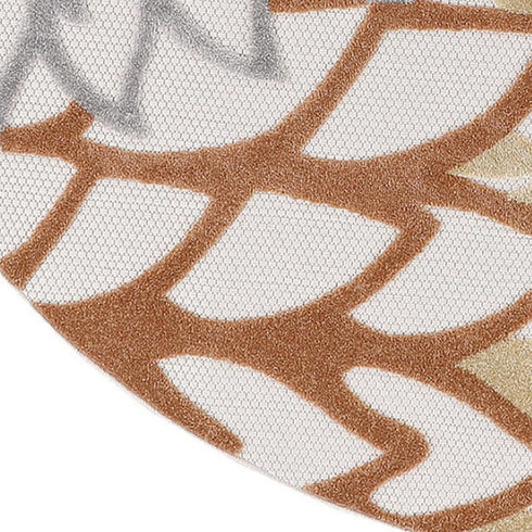 8' X 10' Cream Abstract Distressed Area Rug